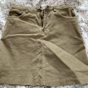 Corduroy beige skirt